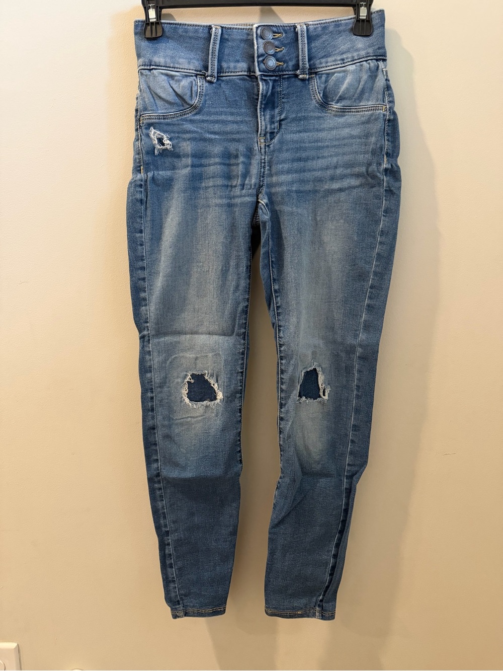 Girls Distressed Skinny Jeans